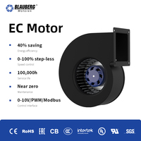 Ventilateur centrifuge Blauberg 160 mm à entrée simple, sans balais, pour conduit, refroidissement, extraction, rotor HVAC, DC 24V, pour air chaud
