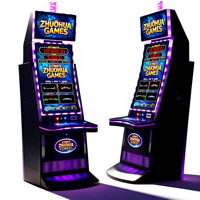 Gabinete para Juegos de 32 Pulgadas, Diseño Vertical Curvo, Acero Resistente, Personalizable en Inglés para el Mercado Brasileño, Sala de Juegos de Habilidad