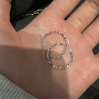 Pendientes de tuerca geométricos vintage coreanos para mujer, con aguja de plata chapada en rodio, joyería de moda para fiestas, venta al por mayor OEM/ODM