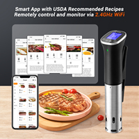 INKBIRD ISV-300W WIFI Sous Vide Cooker 1000 Watt dengan 14 Resep Prasetel, Sirkulator Imersi Termal Pemanas Cepat 3D dengan Timer