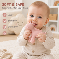 Anneau de dentition personnalisé en silicone souple de qualité alimentaire pour bébés, jouet sensoriel à mâcher pour nourrissons, vente en gros OEM ODM