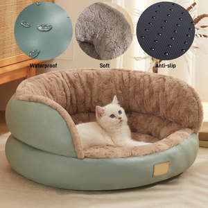 Luxus wasserdichtes Katzen bett Neues Design Hunde bett Benutzer definiertes Logo Plüsch Hunde katzen bett - Product Image 6