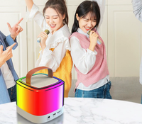 Cadeau d'entreprise promotionnel, solaire portable, alimenté par DC 6, pour haut-parleur V2.0, autonomie de la batterie de 15 à 20 heures, LED RVB, support de téléphone, radio FM