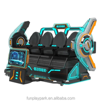 Nouveau 9D VR Cinéma Jeu Arcade Machine En Acier Inoxydable Dark Series Simulation Virtuelle Attrayant Parc D'attractions Jeu Vidéo
