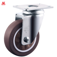Roues industrielles universelles VIMA 75 mm 100 mm 125 mm en TPR PP acier, roulettes pivotantes à frein pour établi, charge lourde 120 kg