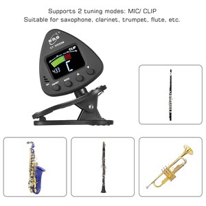 Afinador de Instrumentos de Viento ENO ET 3000W Compatible con Modos de Afinación por Micrófono y Clip, Afinador para Saxofón, <span class=keywords><strong>Clarinete</strong></span>, <span class=keywords><strong>Trompeta</strong></span> y <span class=keywords><strong>Flauta</strong></span> - Product Image 4
