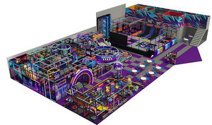 Equipo de Parque de Atracciones Personalizado Angel, Popular Parque Infantil Interior para Niños con Tobogán LED y Área de Trampolín - Product Image 3