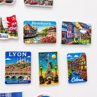 Collection de Aimants 3D pour Réfrigérateur sur le Thème des Monuments Français – Souvenirs de Voyage Colorés pour Boutiques de Cadeaux, Présentoirs de Détail et Décoration Intérieure (Vente en Gros)