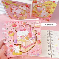 Vente en gros de carnet de notes écologique kawaii pour enfants mignons écoliers dessin animé fraise ours mignon carnet