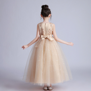 Custom Wholesale Long Wedding Dresses For Girls Fluffy Mesh Princess Gown Children Festival Performance Outfit 3-15 Years - Product Image 4