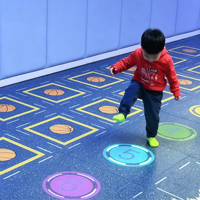 Système de jeu interactif de projection au sol, jeu de sol à détection de mouvement pour lieux commerciaux