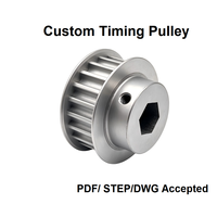 Poulie de distribution en aluminium usinée sur mesure HTD 5M 20T 40T 60T avec alésage de 8 mm 20 mm et largeur de courroie de 15 mm pour machines d'automatisation