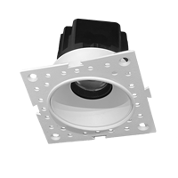 Spot encastré LED moderne et élégant, GU10, angles de faisceau réglables (15-36°), construction en aluminium, dimmable, CRI élevé 90, IP20