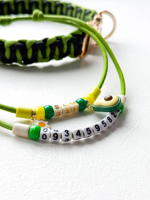 Ensemble ajustable personnalisé de collier de chien tressé à la main et de collier de chien avec numéro de téléphone pour chiens de taille moyenne