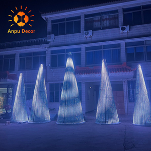 ANPU RGB LED <span class=keywords><strong>luces</strong></span> de árbol de Navidad grande al aire libre impermeable programable DMX sincronización de música alumbrado público para decoración de vacaciones - Product Image 2