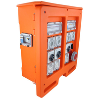 Boîte de distribution d'alimentation portable IP65 10kA 125A triphasée, prise en cascade à commutation CEE, planche d'alimentation temporaire multifonctionnelle