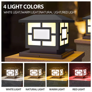 Nouvelle lampe solaire LED de jardin, IP65, étanche, énergie solaire, lumière extérieure de cour, télécommande, lumière de pilier, lampes de jardin, 2-3W - Product Image 5