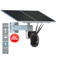Cámara de Seguridad Solar TecDeft con IA, 5MP/8MP, Zoom Óptico 30X, PTZ, 4G SIM, POE, WiFi, Exterior, Impermeable, Audio Bidireccional, Detección de Movimiento