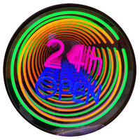 Letrero de Neón Personalizado con Espejo Infinito 3D, Luz LED RGB Circular con Efecto de Profundidad en Capas para Decoración de Cafés, Bares y Espacios Creativos