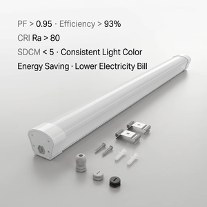 Lámpara LED Industrial Tri-Proof de 150 cm (5 pies), IP67 Impermeable, IK10, 60W, 50000H, SMD2835, Resistente al Polvo y a la Corrosión, Iluminación para Aeropuertos - Product Image 3