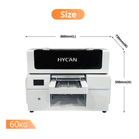 Impresora UV Plana Pequeña A3 3040 con Cabezal Dual XP600 I1600 I3200 para Vidrio, Metal, Madera, Plástico, Llaveros Personalizados