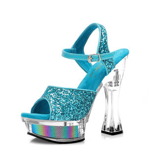 Chaussures sexy transparentes <span class=keywords><strong>à</strong></span> bretelles <span class=keywords><strong>spaghetti</strong></span> de 5 pouces, style romain, grande taille, pour travestissement, soirée, club, danseuse exotique - Product Image 5