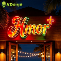 Lettres lumineuses 3D LED personnalisées XDsign Magic Color, étanches, avec contrôle Bluetooth, pour présentoirs publicitaires directionnels