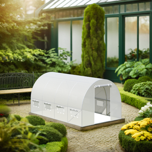 Groworld <span class=keywords><strong>Petit</strong></span> <span class=keywords><strong>tunnel</strong></span> de <span class=keywords><strong>jardin</strong></span> en polyéthylène <span class=keywords><strong>pour</strong></span> serre en plastique facile à assembler <span class=keywords><strong>pour</strong></span> la croissance efficace des plantes potagères Cadre en métal - Product Image 1