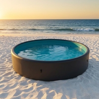 Piscine gonflable ronde hors sol en PVC et DWF durable pour usage familial dans la cour avec protection UV