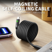 Câble de charge rapide magnétique USB-C 240W PD en gros avec connecteur magnétique pour iPhone Samsung Tablette, cordon de chargeur personnalisé avec logo