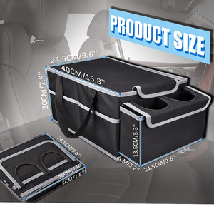 Car <strong>Accessories</strong> Collapsible Car Backseat Organizer With Handles &amp; Cup Holders - Product Image 2