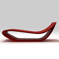 Chaise longue moderne en fibre de verre pour terrasse extérieure, balcon, piscine, jardin, parc, hôtels