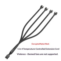 Câble adaptateur répartiteur de ventilateur PWM 4 broches 1-2 pour ventilateur de refroidissement CPU d'ordinateur, câble d'extension d'alimentation prenant en charge le répartiteur de ventilateur de châssis 3 broches 27 cm
