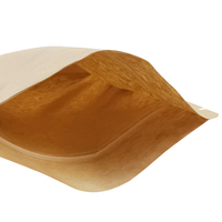 En stock – 100 pochettes/sac en papier kraft refermables, résistantes à l'humidité, avec fenêtre, pour noix et fruits secs