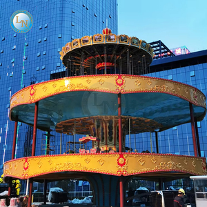 Parc <span class=keywords><strong>à</strong></span> thème Fairground Rides Classic Luxury Flying Chair Carrousel Bumper Car 3 in 1 Rides for Sale - Product Image 3