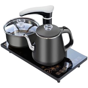 Bouilloire électrique portable 110V en verre borosilicate à double paroi, sifflante, écologique, 1L, pour faire bouillir de l'eau, du café, du thé, compatible induction - Product Image 1