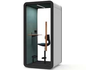 Cabina de Oficina Insonorizada, Moderna, Acústica, con Curva Suave y Sofá para la Colaboración en Equipo - Product Image 6