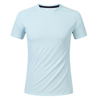T-shirt de sport léger à séchage rapide pour homme, en soie glacée, respirant, pour entraînement, gym, course à pied