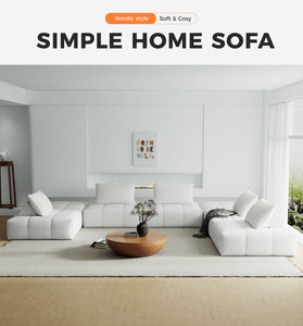 Set di Divani Modulari Moderni a 3 Posti, Letto Singolo, Divano Compresso per Soggiorno, Imballaggio Sottovuoto, Arredamento per Appartamenti, Magazzini e Centri Commerciali - Product Image 2