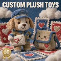 Jouets en peluche personnalisés Chien Facteur OEM ODM, Poupée en peluche Sac de Courrier, Vente en Gros, Cadeau