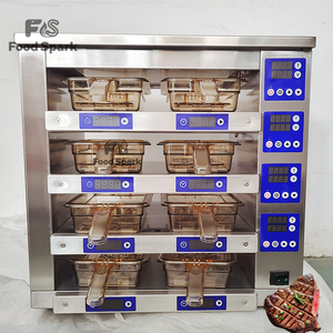 Vitrine chauffante de <span class=keywords><strong>comptoir</strong></span> pour burgers et galettes de viande, 2/3/4 niveaux, 6/8 bacs, pour <span class=keywords><strong>McDonald</strong></span>'s et KFC, pour la restauration rapide, modèle très demandé - Product Image 2