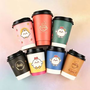 แก้วกาแฟกระดาษคราฟท์สองชั้นแบบย่อยสลายได้เองตามธรรมชาติ สำหรับกาแฟร้อนแบบนำกลับบ้าน เป็นมิตรต่อสิ่งแวดล้อม รีไซเคิลได้ ใช้แล้วทิ้ง - Product Image 3