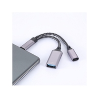 La Chine fournit un tout nouveau type C 3.1CF à AF 3.0 + CM L150MM adaptateur de casque 2-en-1 et câble de chargeur adaptateur USB C vers USB