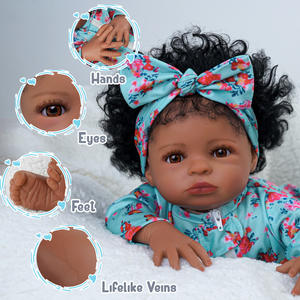 Babeside Laney 18 pouces Reborn bébé poupée 3D doux noir nouveau-né réel réaliste fille enfant <span class=keywords><strong>en</strong></span> bas âge <span class=keywords><strong>bebe</strong></span> reborn completo de <span class=keywords><strong>silicone</strong></span> - Product Image 6