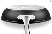 Poêle à frire moderne en aluminium antiadhésive de 24 cm avec couvercle en verre, compatible avec les plaques à induction, sans PFOA, pour la cuisine à domicile, poignée en acier inoxydable