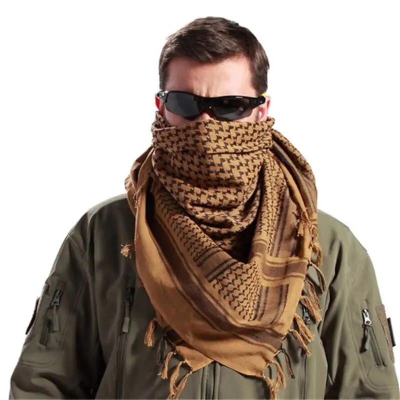 Hot style 100% cotton Arab scarf outdoor tactical windproof scarf shemagh
