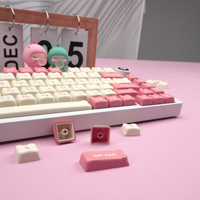 XVX Keycaps Strawberry Bear PBT Keycap Set 122-Key Customized Personalized Cute Mechanical Keyboard