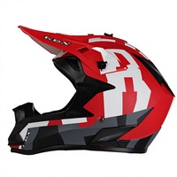 Casque de moto tout-terrain en ABS, haute protection pour karting et VTT, avec motifs et logos personnalisables, certifié DOT