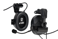 Casque tactique ZTAC C II ARC avec réduction de bruit, écouteurs filaires, amplificateur, indicateur LED, étanche IPX-6
