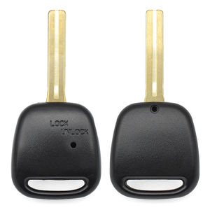 Carcasa de Repuesto Universal para Llave de Coche con 1 Botón, Cubierta de Llave Remota con Orificio Lateral, Color Negro - Product Image 1